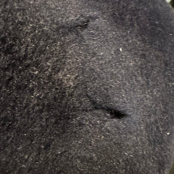 Vintage Morris Moskowitz Black Wool Purse Brownish orange lucite handle - Picture 8 of 10